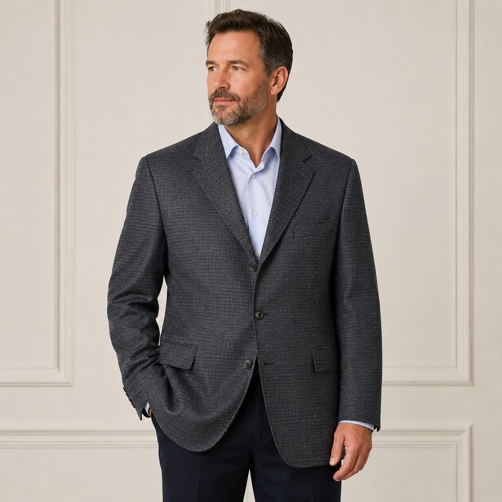 Wool Alpaca Paul Dione Blazer Mens‎ 44R Gray Made in Canada